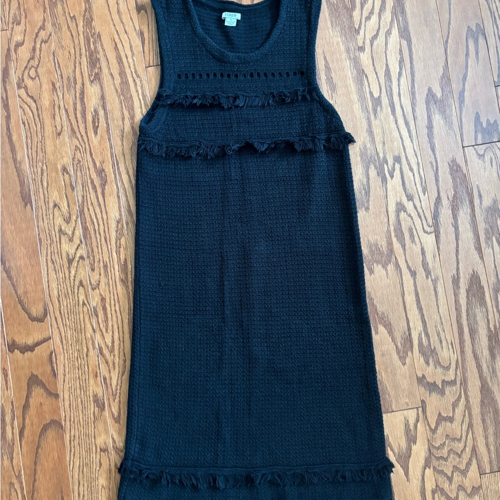 J. Crew Black Crochet Sleeveless Dress